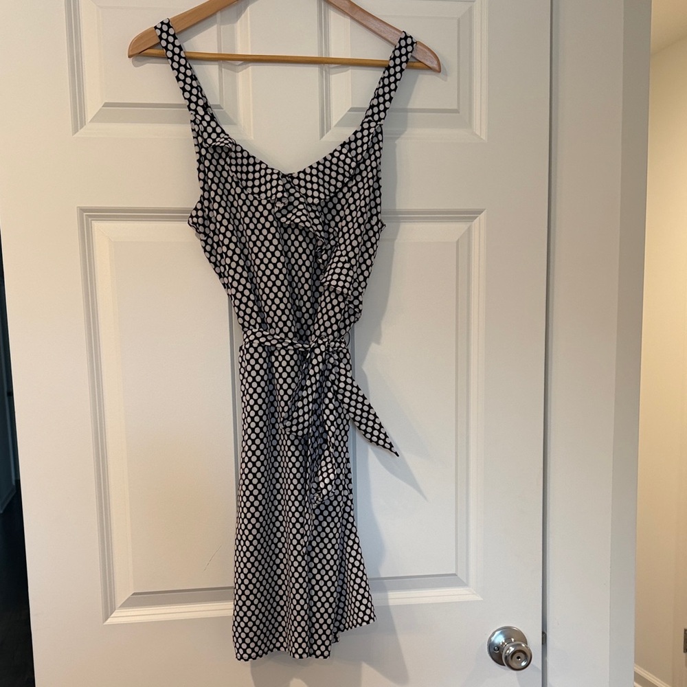 White House Black Market Black and White Geometric Mini Dress